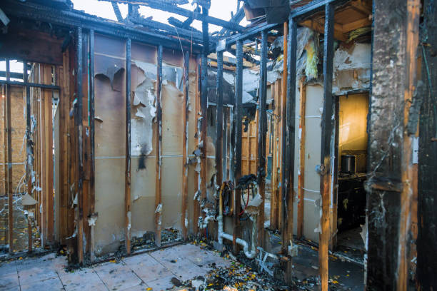 Professional Soot Cleanup technician working in Athens, IL